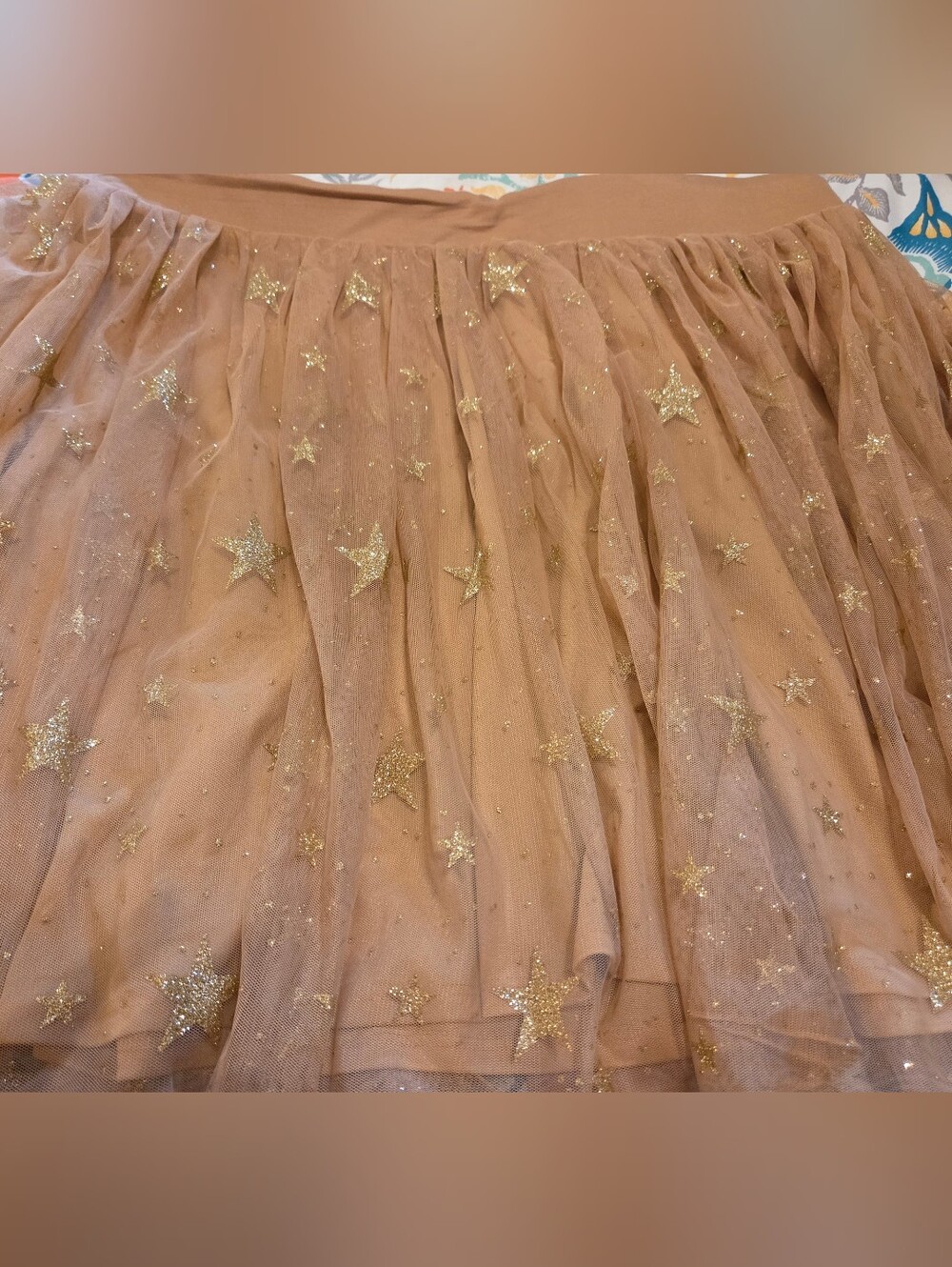 Torrid Dusty Pink/Gold Star Print Tulle Mini Skirt Fairy  Party Plus Size 2X - Picture 3 of 4